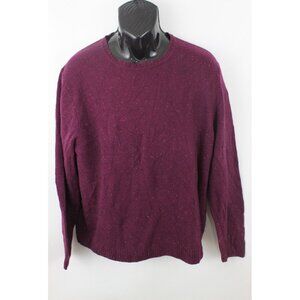 Brooks Brothers Men Sweater Pullover Luxury 100% Merino Wool Speckle Red Size XL